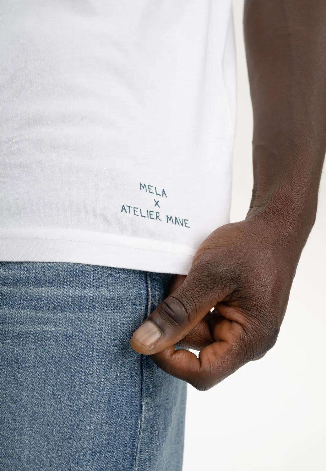 MELA Artist Atelier Mave T-Shirt weiß Print Bio