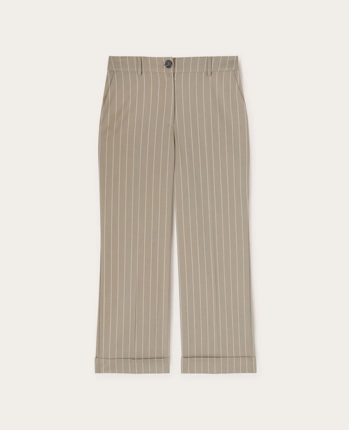 Motivi Kick-Flare-Hose Nadelstreifen-Hose mit Aufschlag