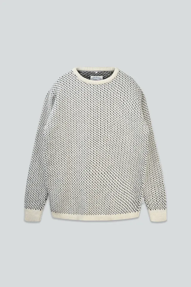 LAKOR Jysk Knit Strickpullover Off White Lammwolle