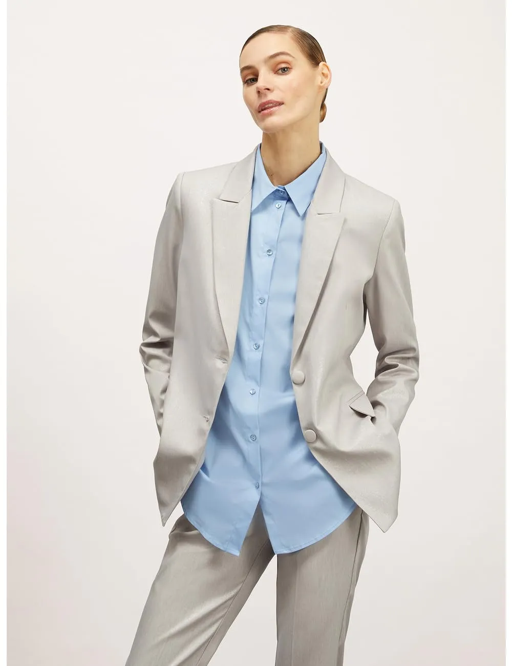 Motivi Blazer Shiny-Optik Einreiher Glanz-Blazer