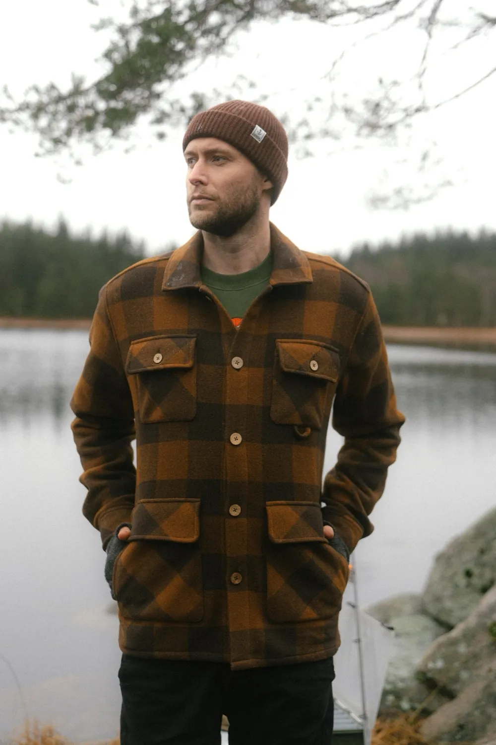 LAKOR Birler Wolljacke Coffee Bean recycelte Wolle