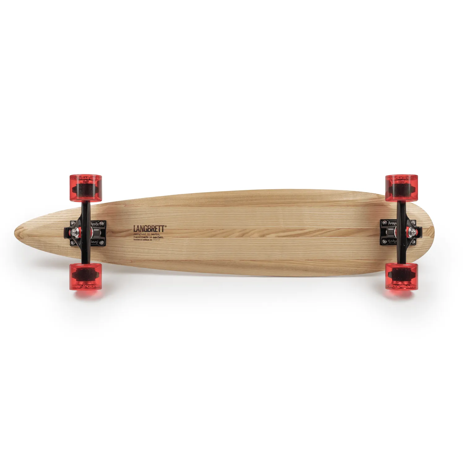 Langbrett LA Longboard 95 cm rot Holzdeck stabil