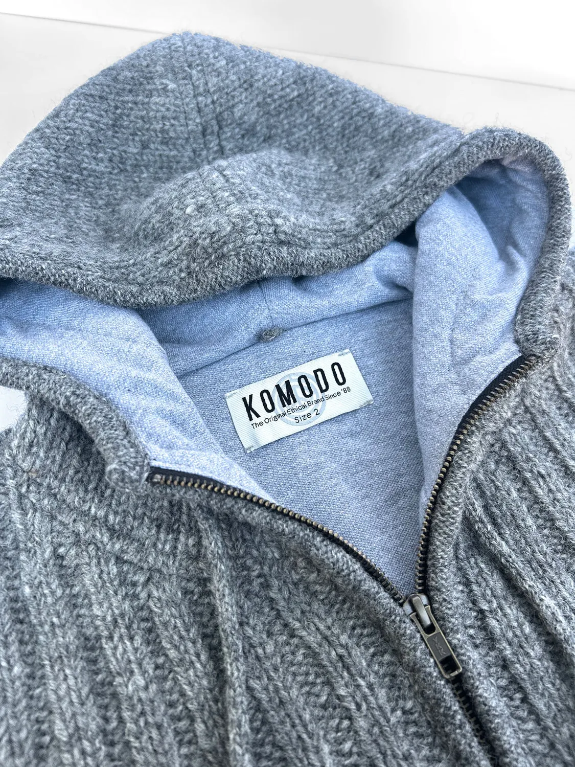 Komodo Emu Wolljacke mit Kapuze Grau