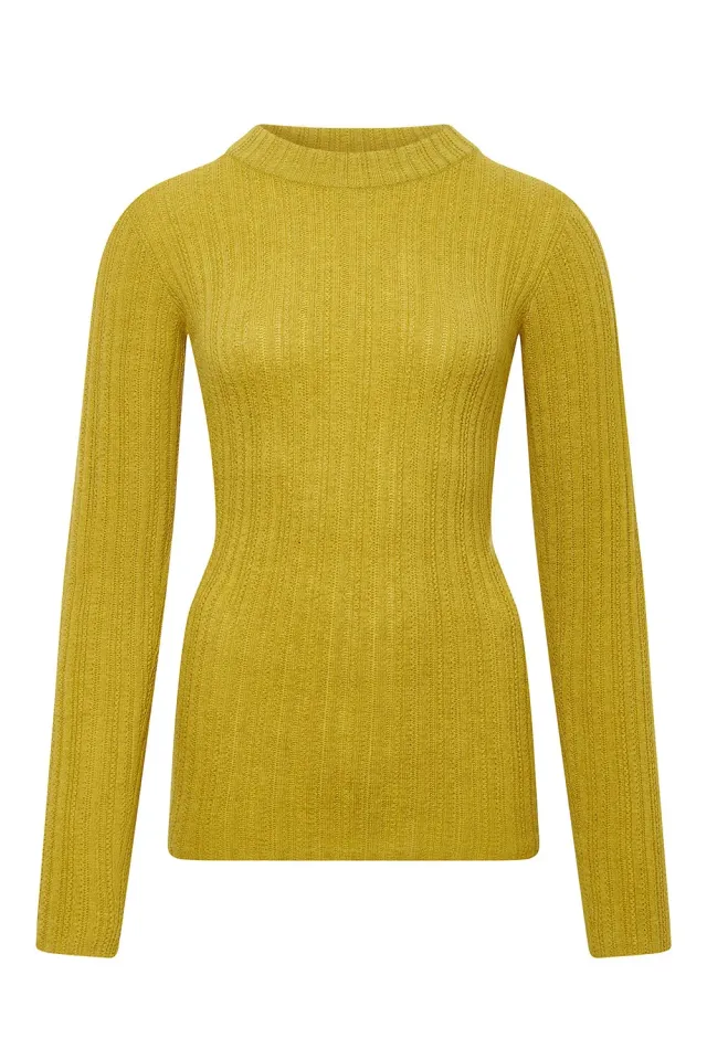Komodo Lucky Pullover Senf Wolle Kaschmir Gr.38