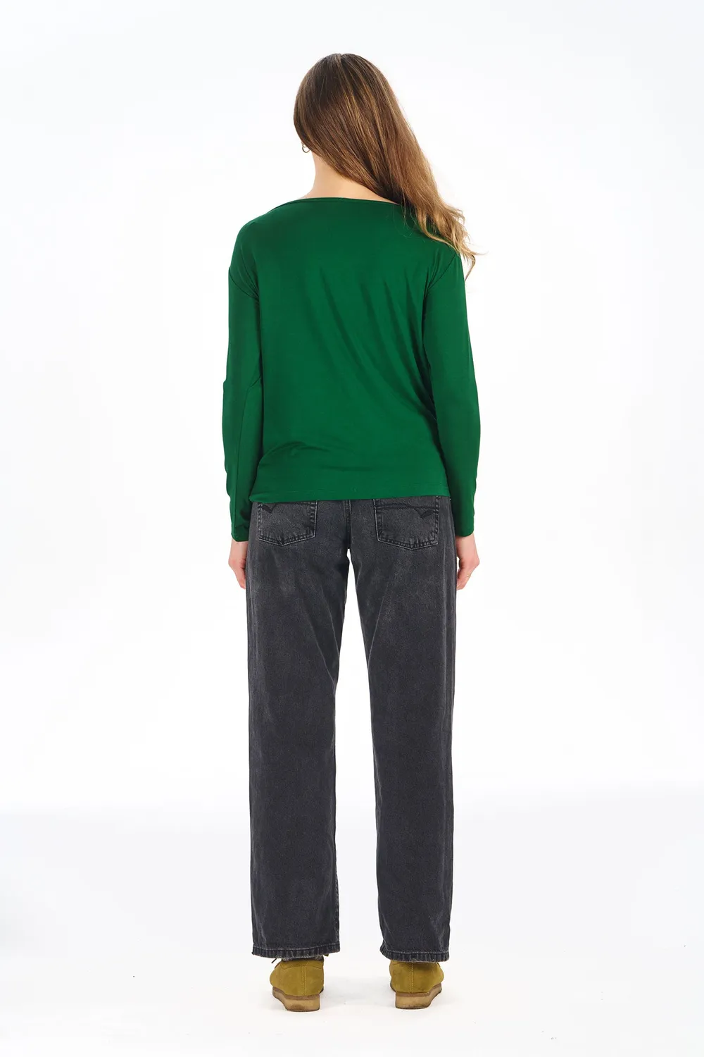 Komodo Chai Top Grün Modal Jersey Daumenloch