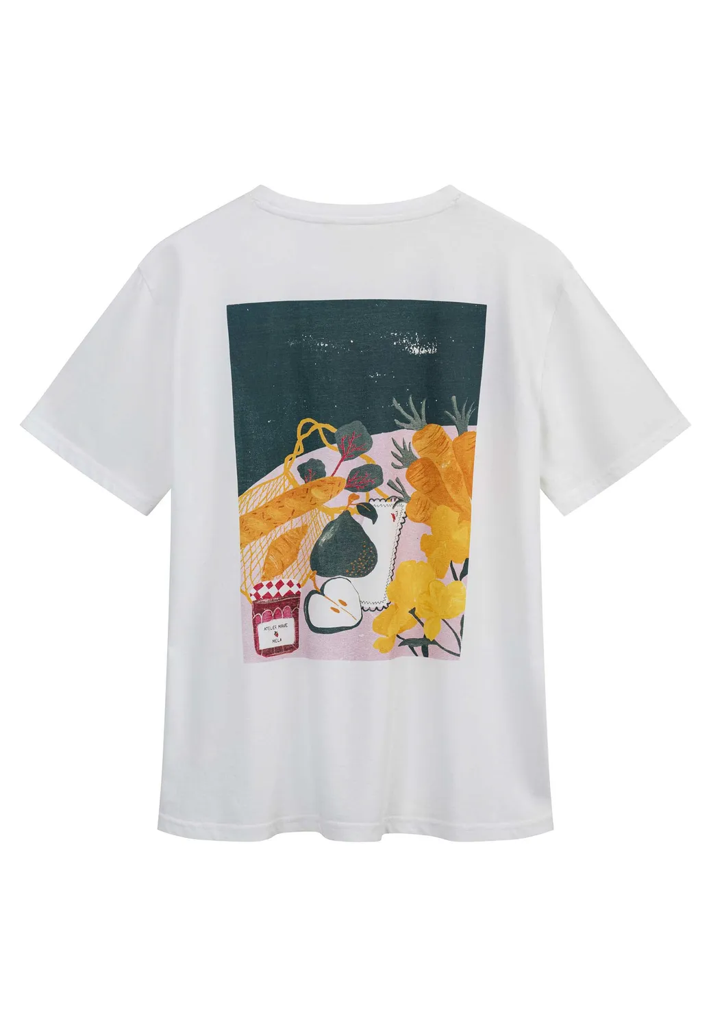 MELA Artist Atelier Mave T-Shirt weiß Print Bio