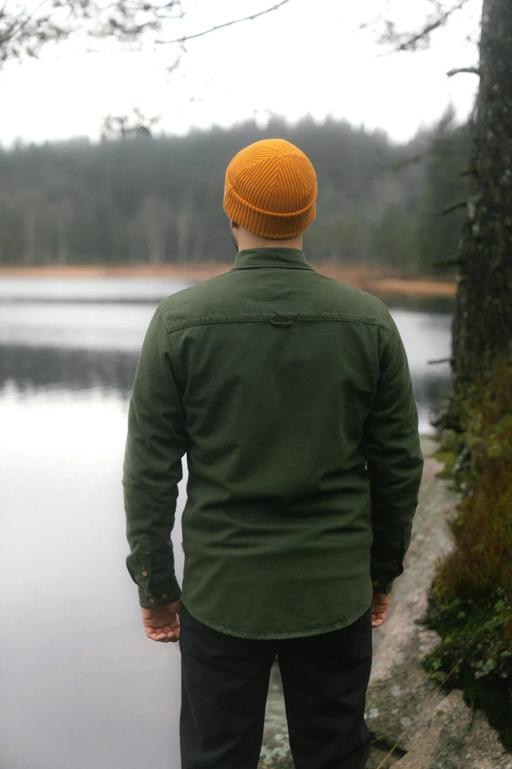 LAKOR Bedford Courd Hemd Rifle Green Cord