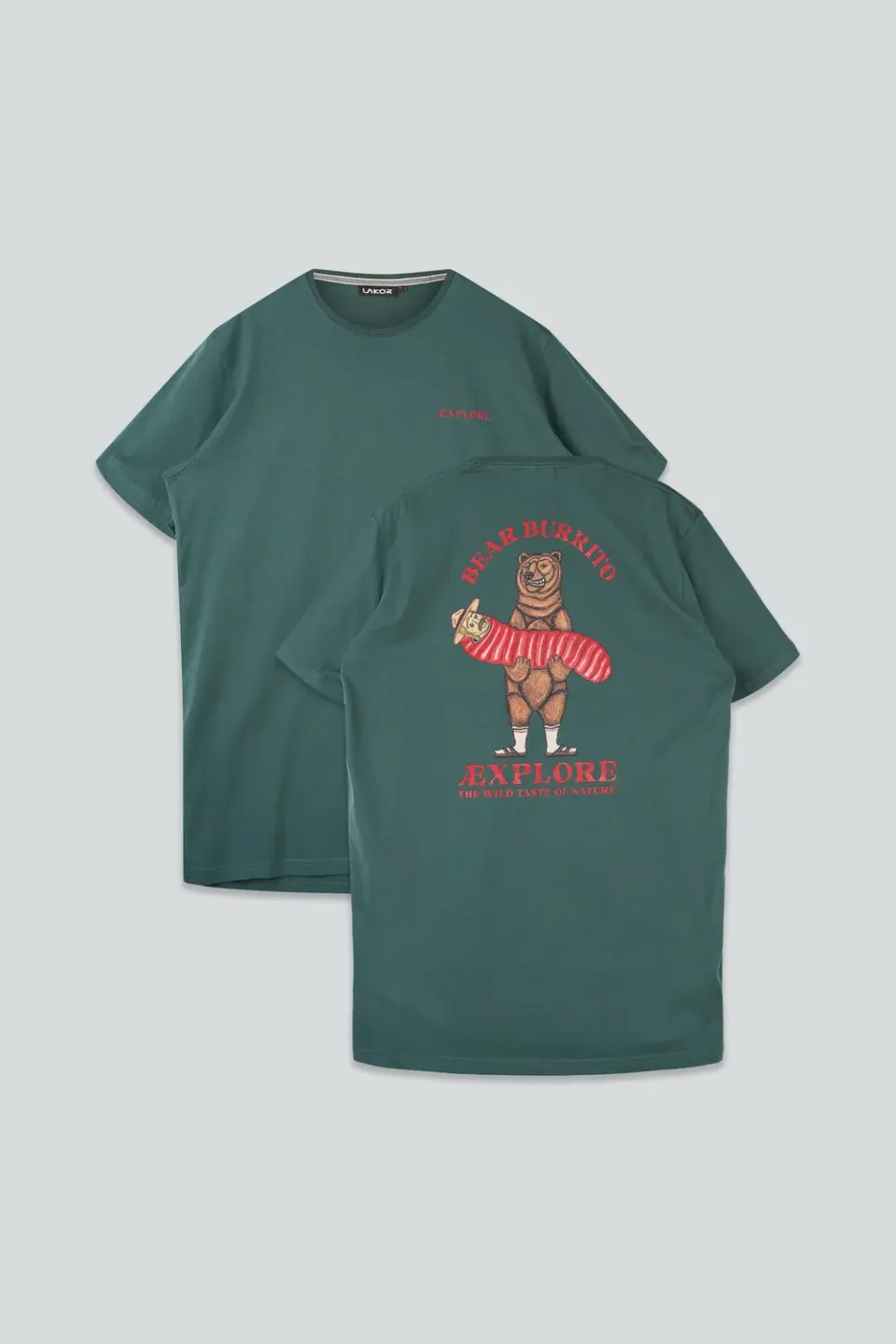 LAKOR Bear Burrito T-Shirt Green Gables Bio