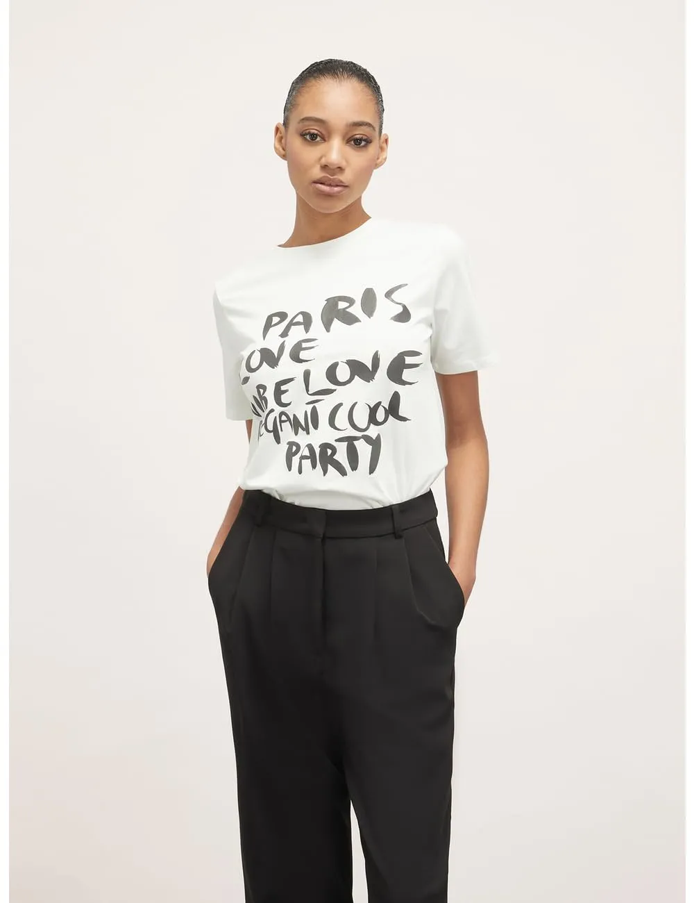 Motivi T-Shirt mit Aufdruck Shirt Baumwolle Boxy