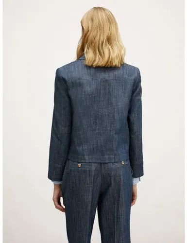 Motivi Denim-Blazer zweireihig Blau 42 geflammt