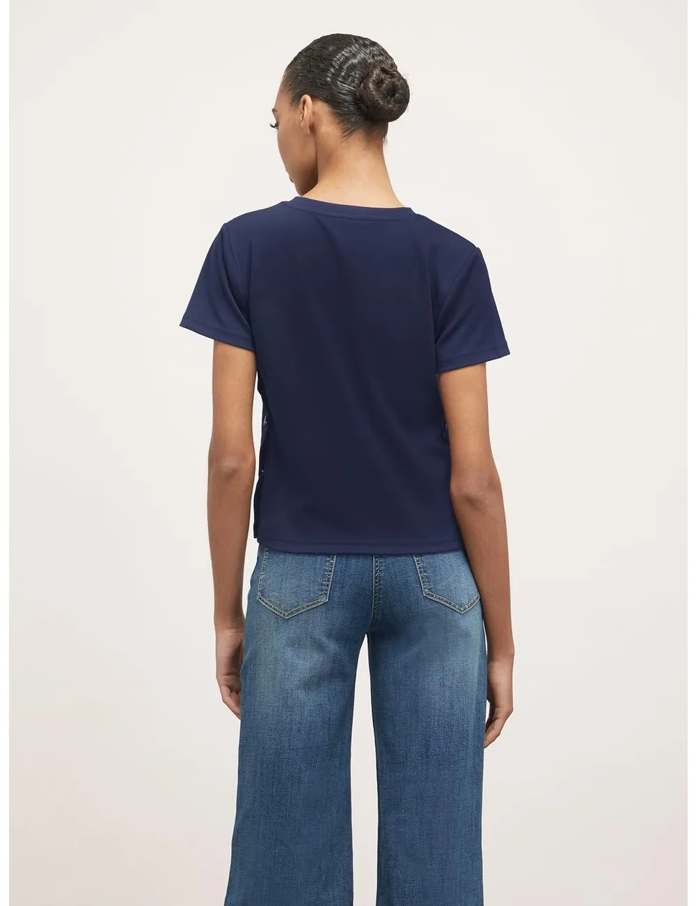 Motivi T-Shirt mit seitlicher Öffnung Shirt Druckknöpfe