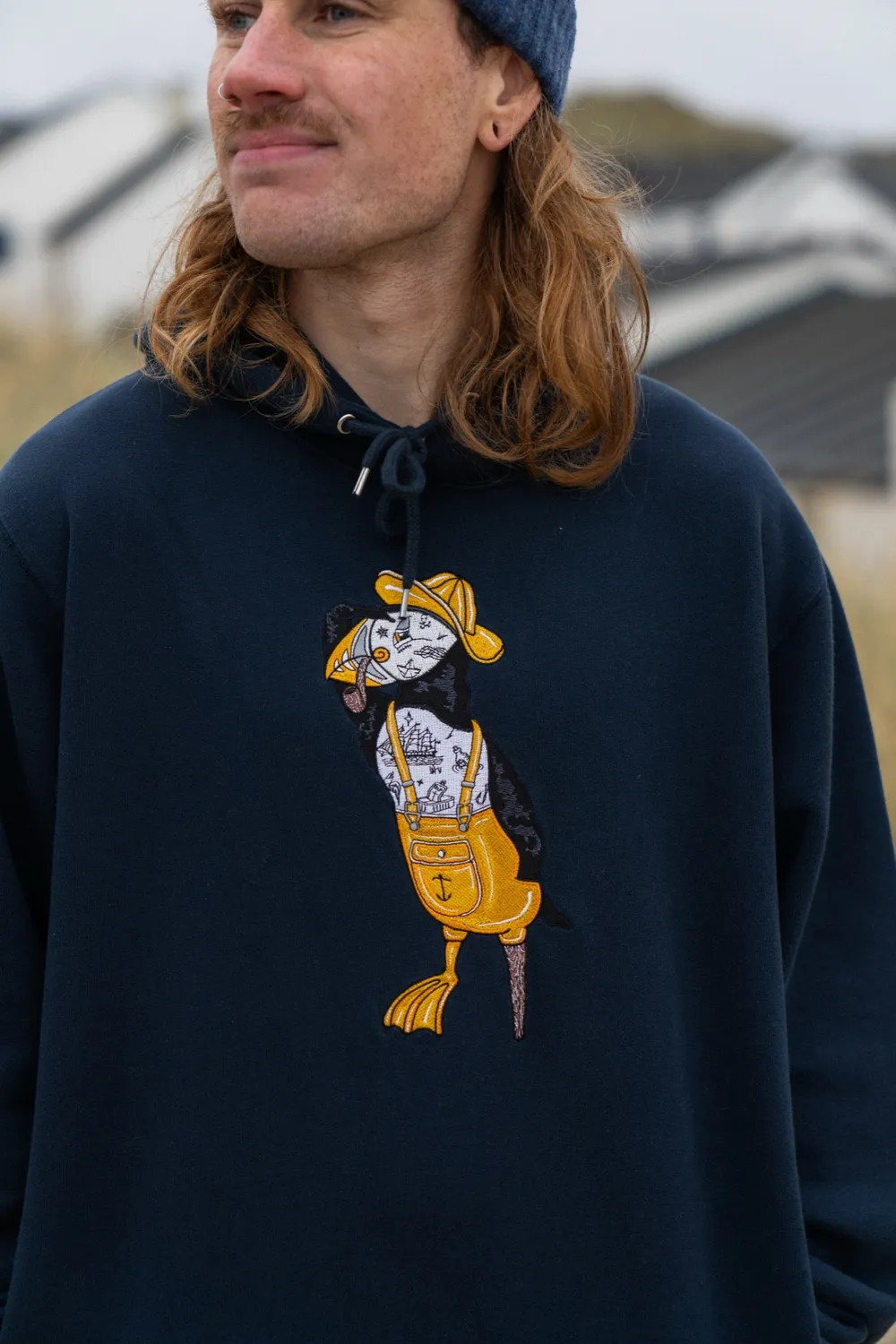 LAKOR Sea Parrot Hoodie Blueberry Bio-Baumwolle