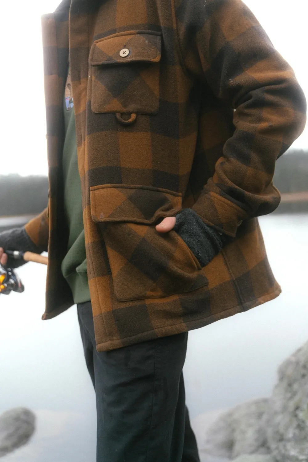 LAKOR Birler Wolljacke Coffee Bean recycelte Wolle