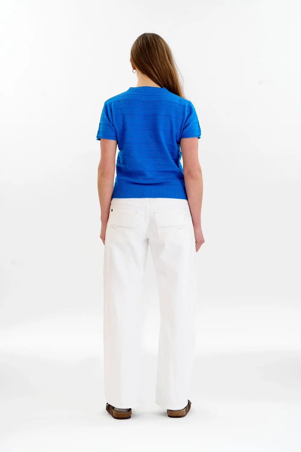 KOMODO POSEY Strick-Shirt Damen blau Bio-Top