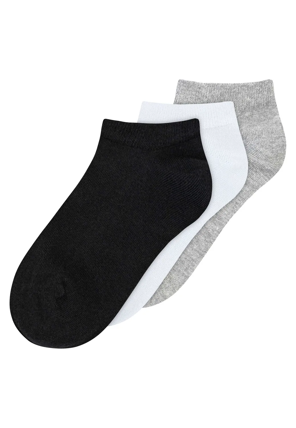 MELA Sneaker Socken schwarz-weiß-grau 3er-Pack