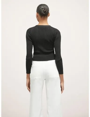 Motivi Ripp-Cardigan kurz Lurex Cardigan mit Knöpfen