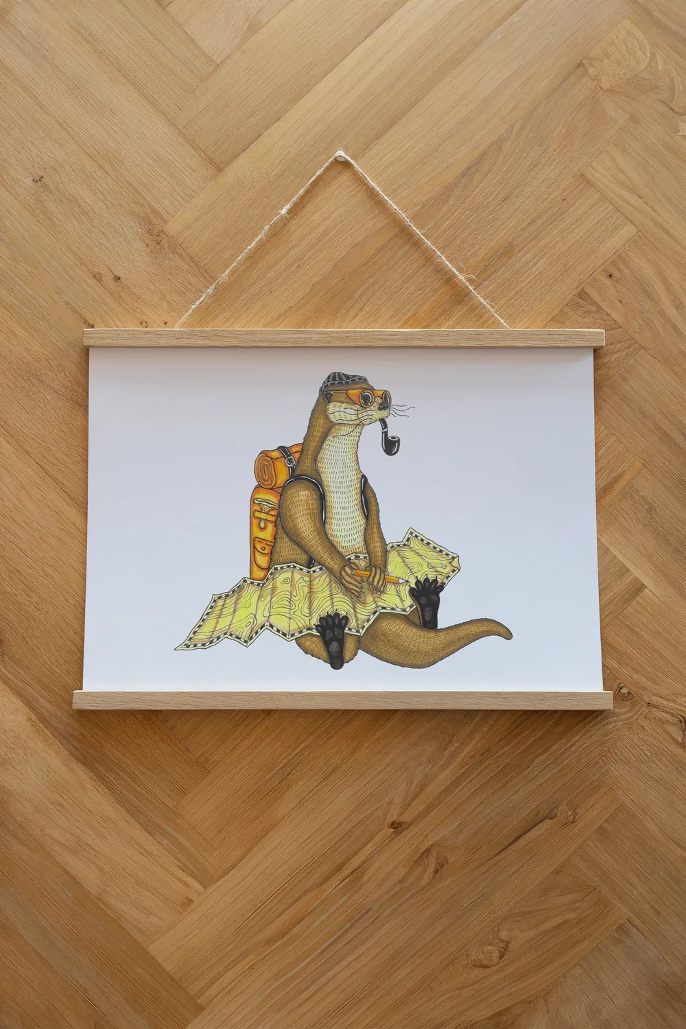LAKOR The Otter Way White Poster weiß Otter-Motiv