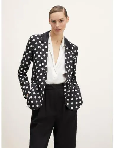 Motivi Blazer mit Punktmuster einreihig Damen gepunktet