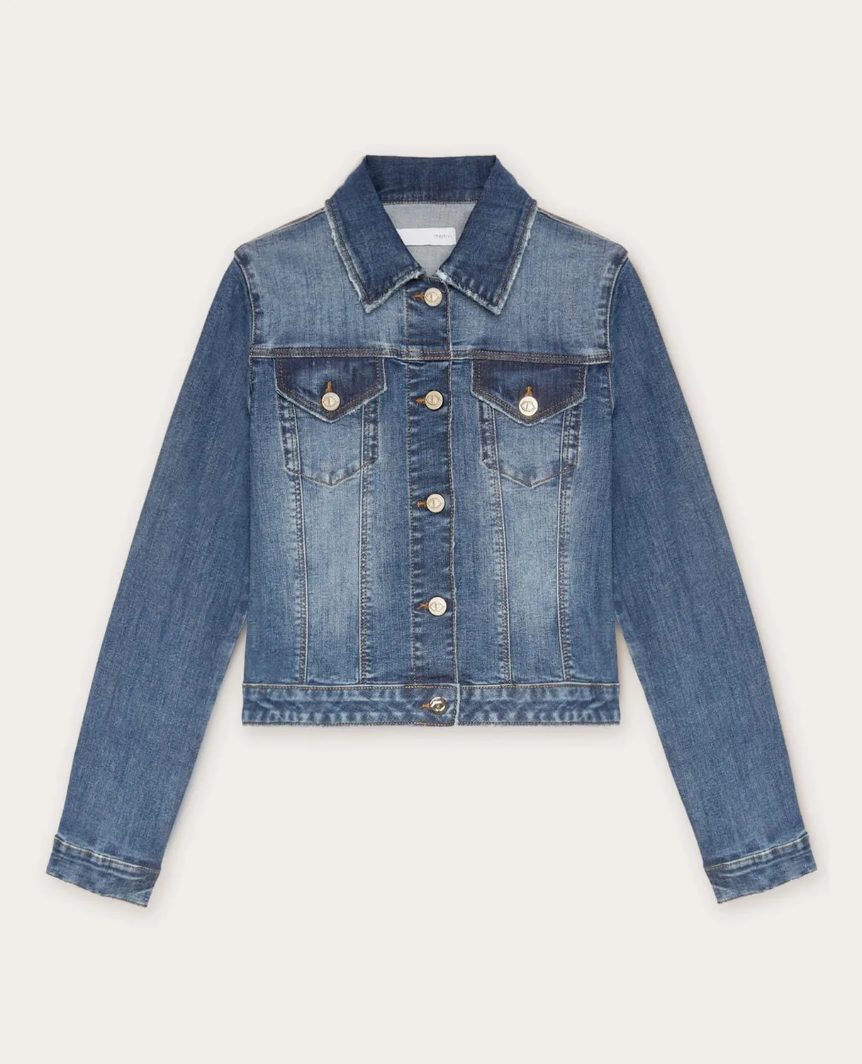 Motivi Denim-Blousonjacke Jeansjacke mittelblau