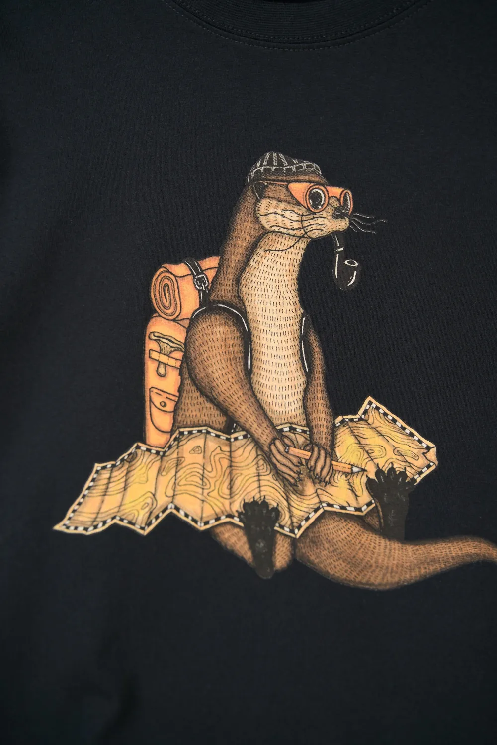 LAKOR The Otter Way T-Shirt Moonless Night Bio-Baumwolle