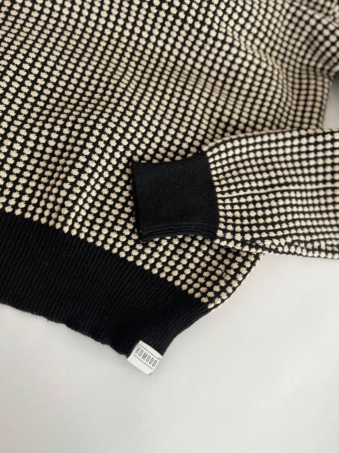Komodo Hana Pullover Schwarz-Creme aus Bio-Baumwolle