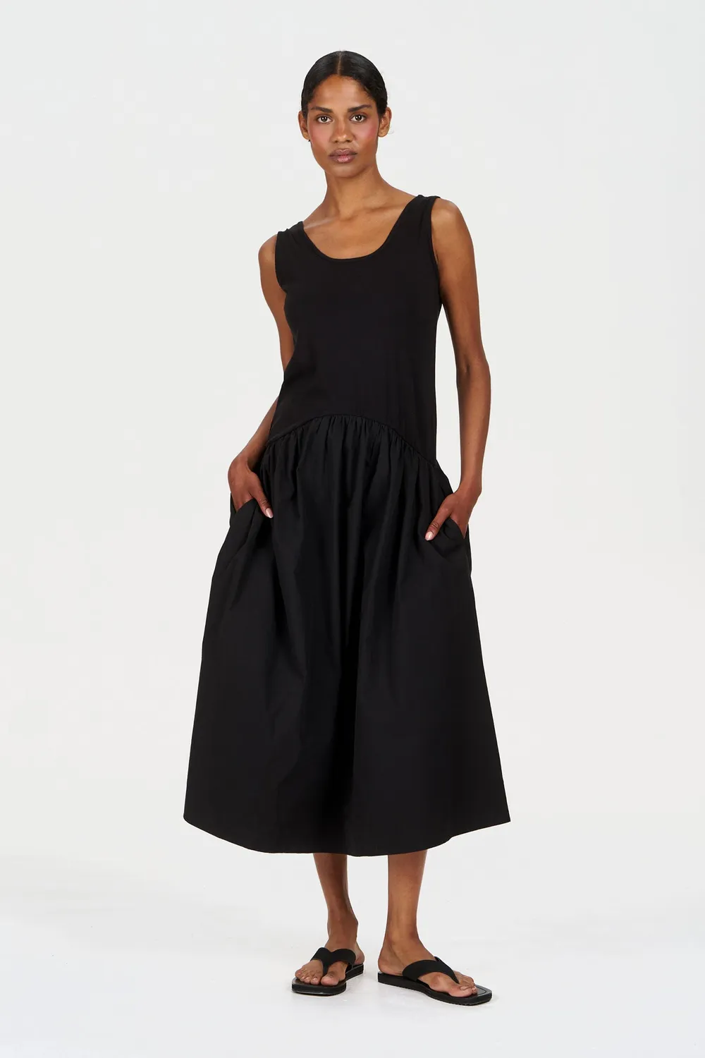 KOMODO NEEMA Kleid Schwarz Bio-Baumwolle 36