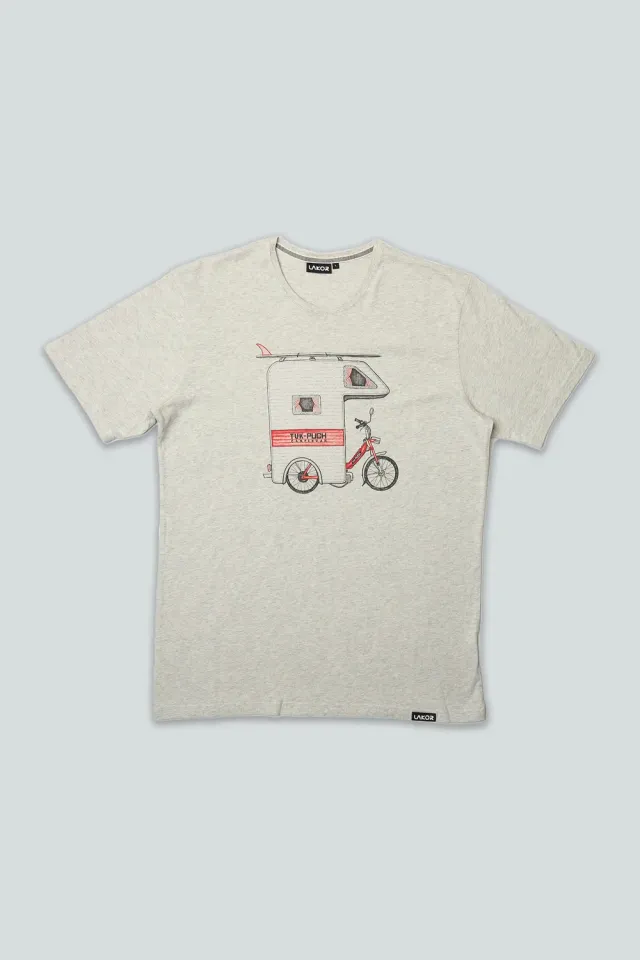 LAKOR Tuk-Puch T-Shirt Oatmeal Melange Baumwolle