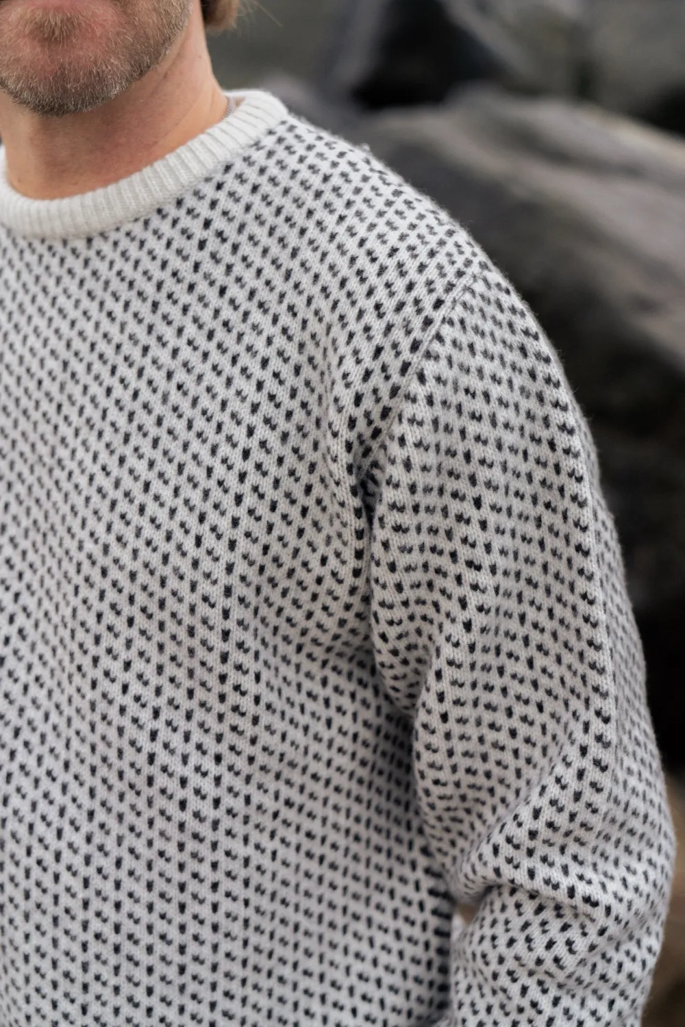 LAKOR Jysk Knit Strickpullover Off White Lammwolle