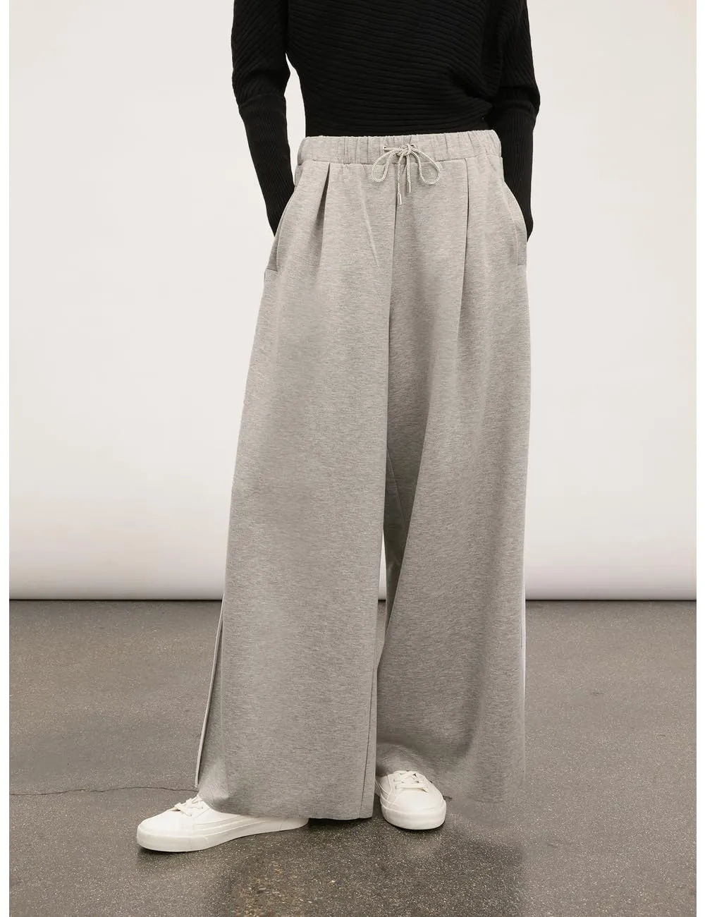 Motivi Spring Summer 24 Palazzo-Hose Neopren-Optik Stretch