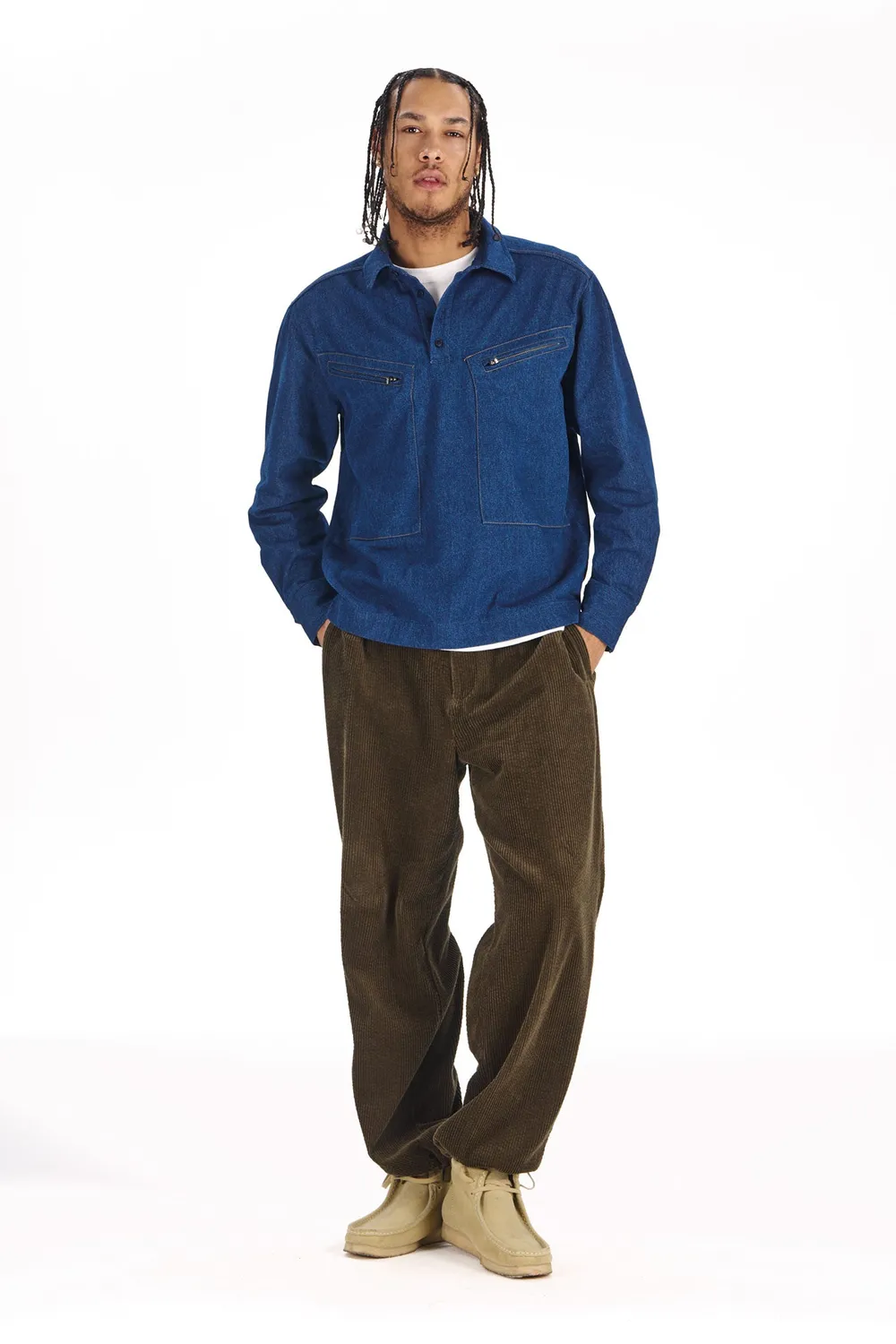 Komodo Jordan Overshirt Herren Denim M Bio-Baumwolle