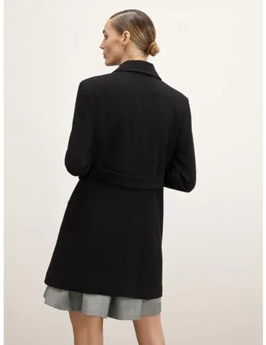Motivi Lightweight Lined Coat Mantel Viskose gefüttert