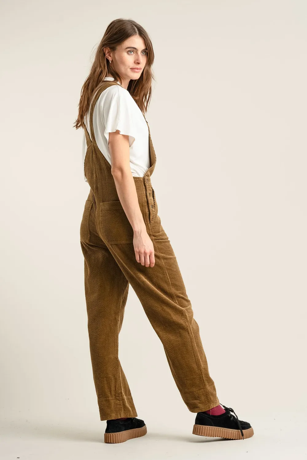 KOMODO Leni Latzhose Olive Bio-Cord Damen