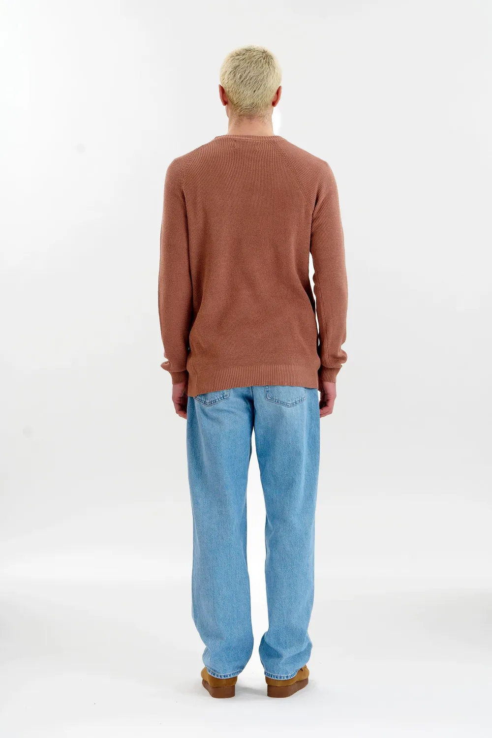 Komodo Fog Organic Cotton Pullover Kaffee Waffelstrick