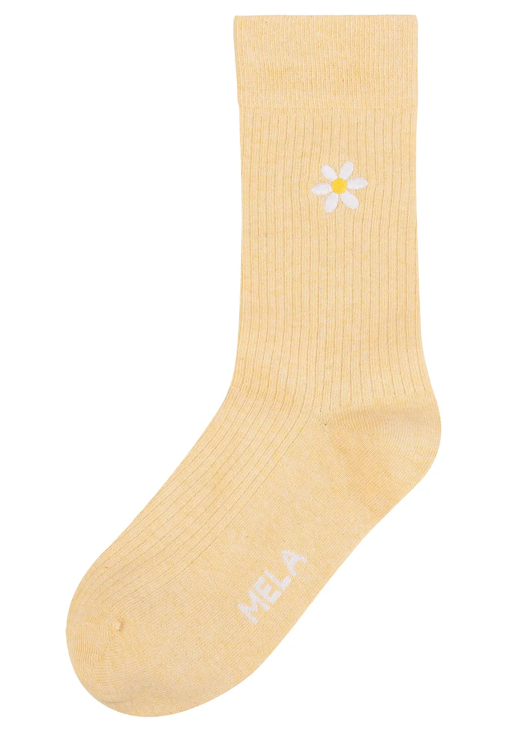 MELA Gerippte Socke Stickerei Bundle herz rot Baumwolle
