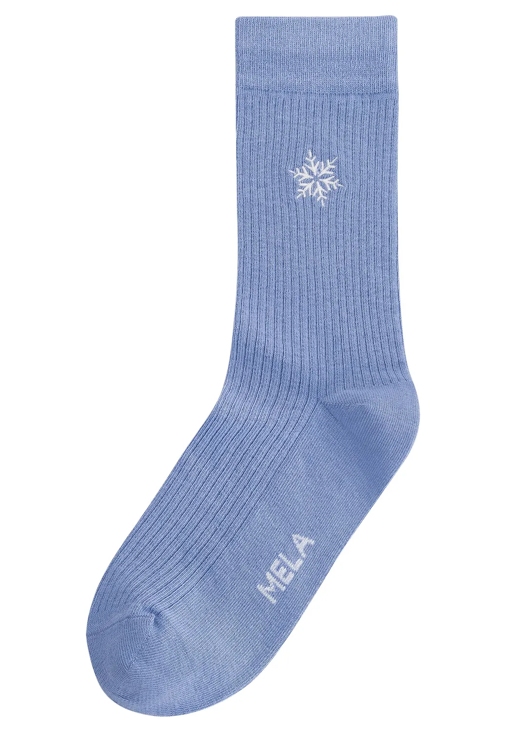 MELA Stickerei Socken forgetmenot stars 35-38 Baumwolle