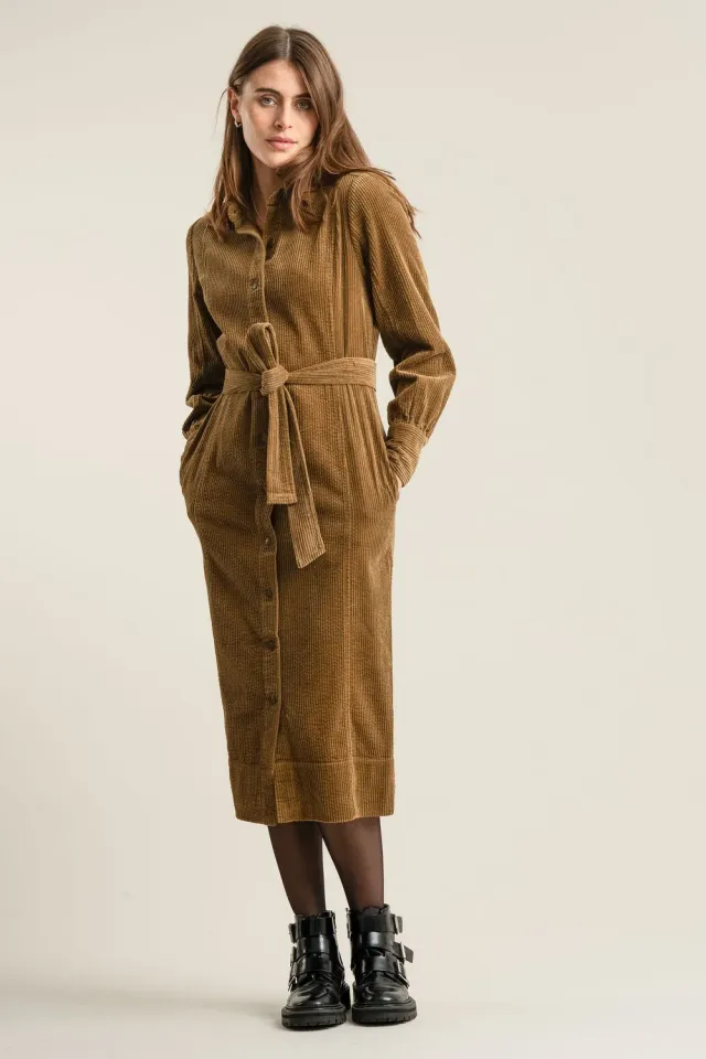 Komodo Haritti Cordkleid Olive Gr.36 Bio-Baumwolle