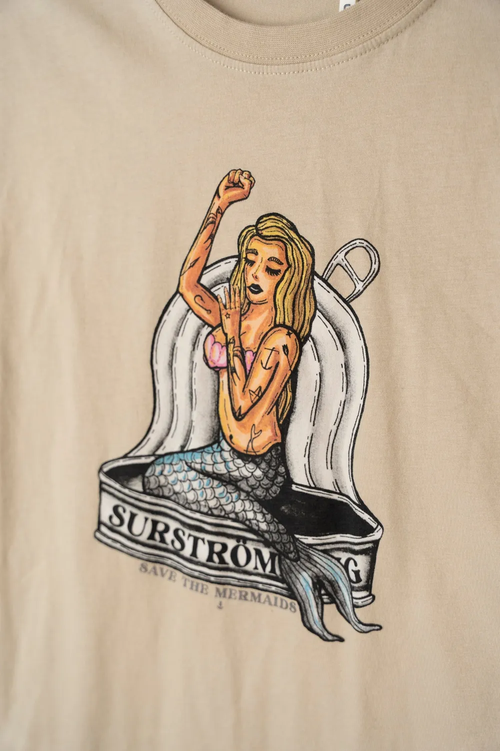 LAKOR Tinned Mermaid T-Shirt White Pepper Bio