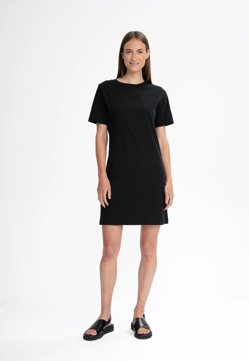 MELA SHRISHTI T-Shirt Kleid lila gestreift Bio