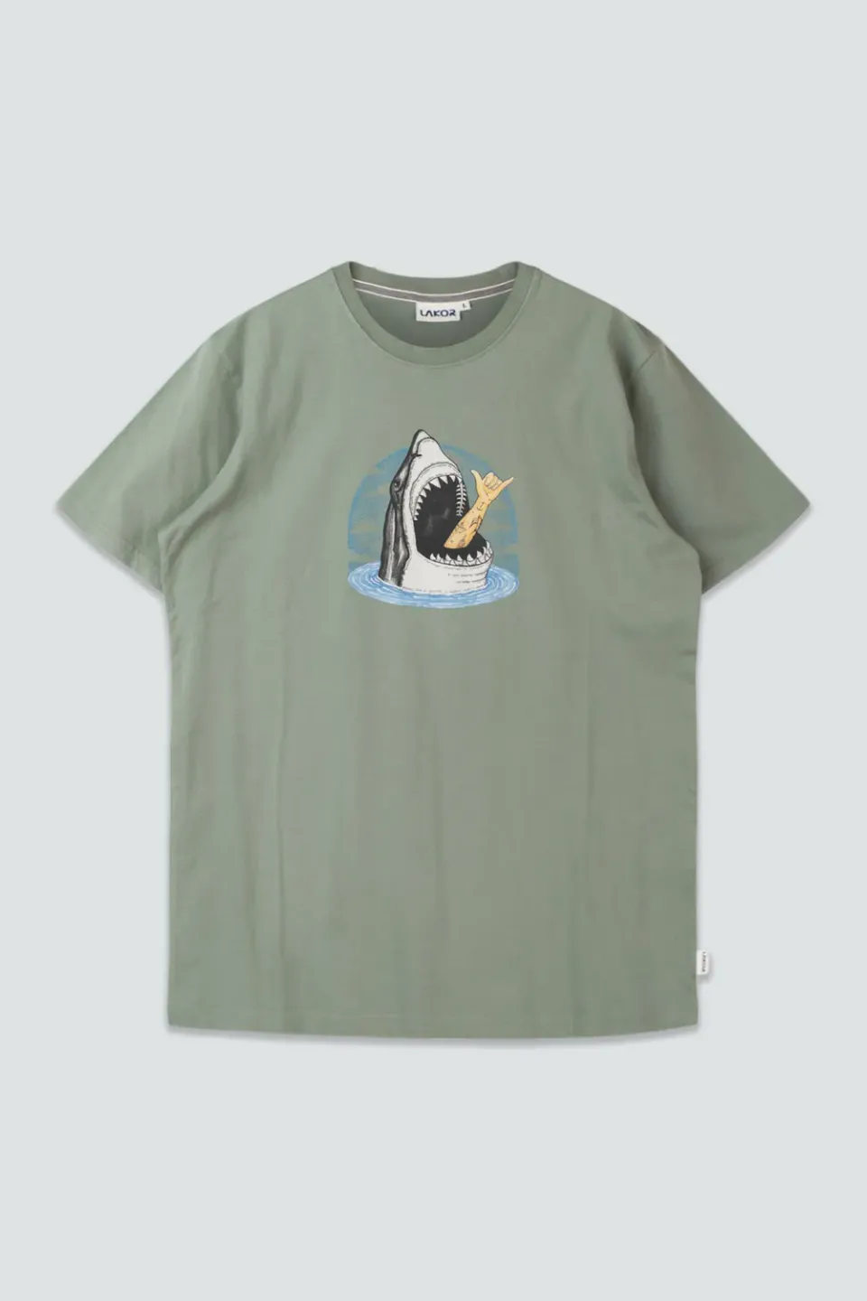 LAKOR Shark Shaka T-Shirt Sea Spray Bio-Baumwolle