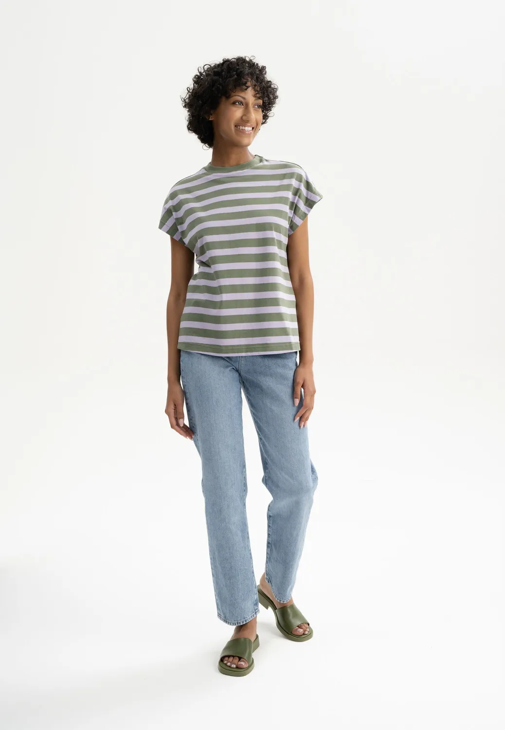 MELA MADHU Stripes T-Shirt marmeladen streifen aus Bio-Baumwolle