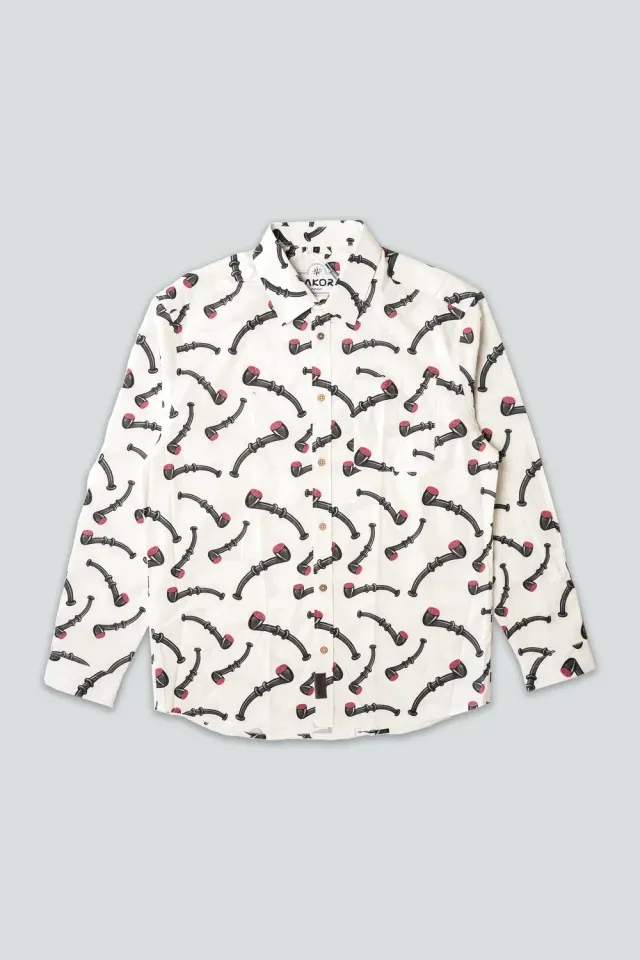 LAKOR Lakridspibe Langarmshirt Off White Stretch