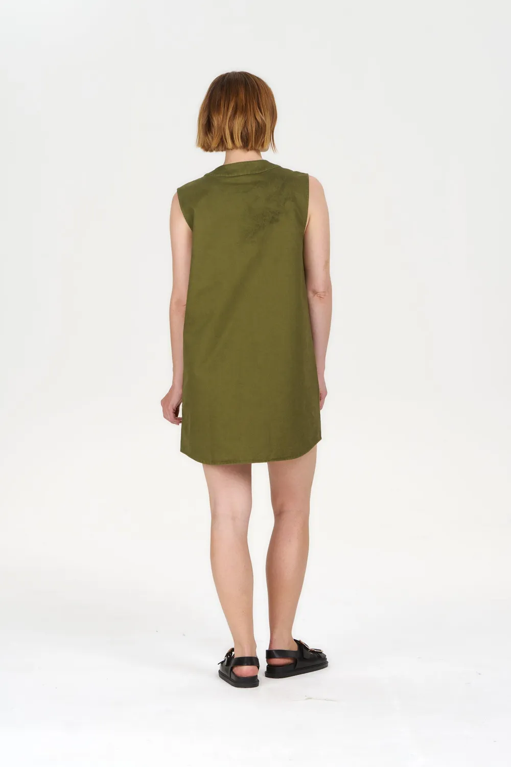 Komodo Rosie Kleid Bio-Baumwolle Khaki Damen