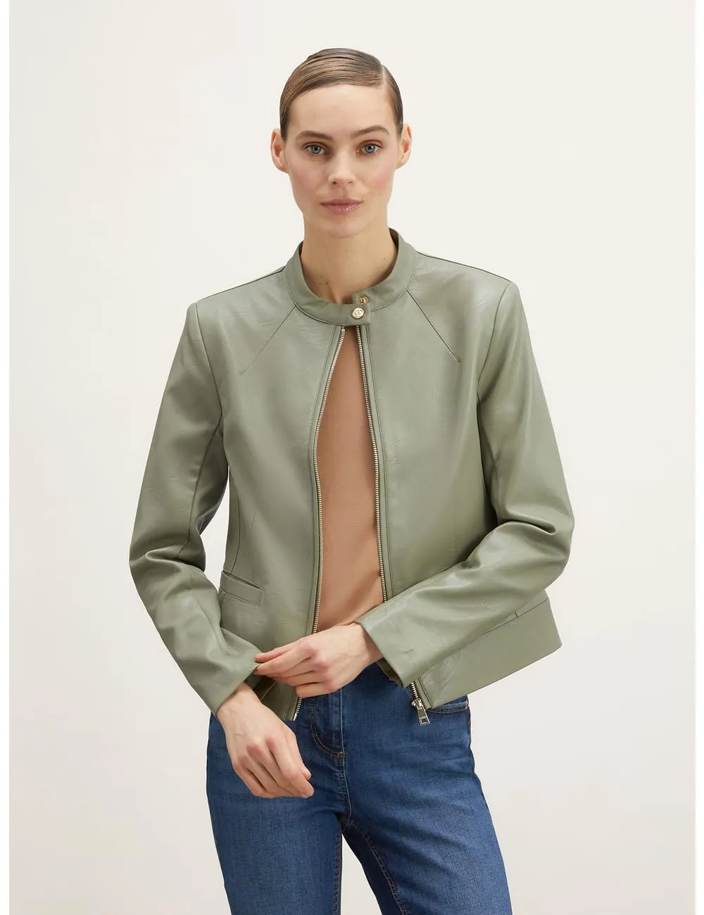 Motivi Blousonjacke beschichtet Jacke Metallreißverschluss