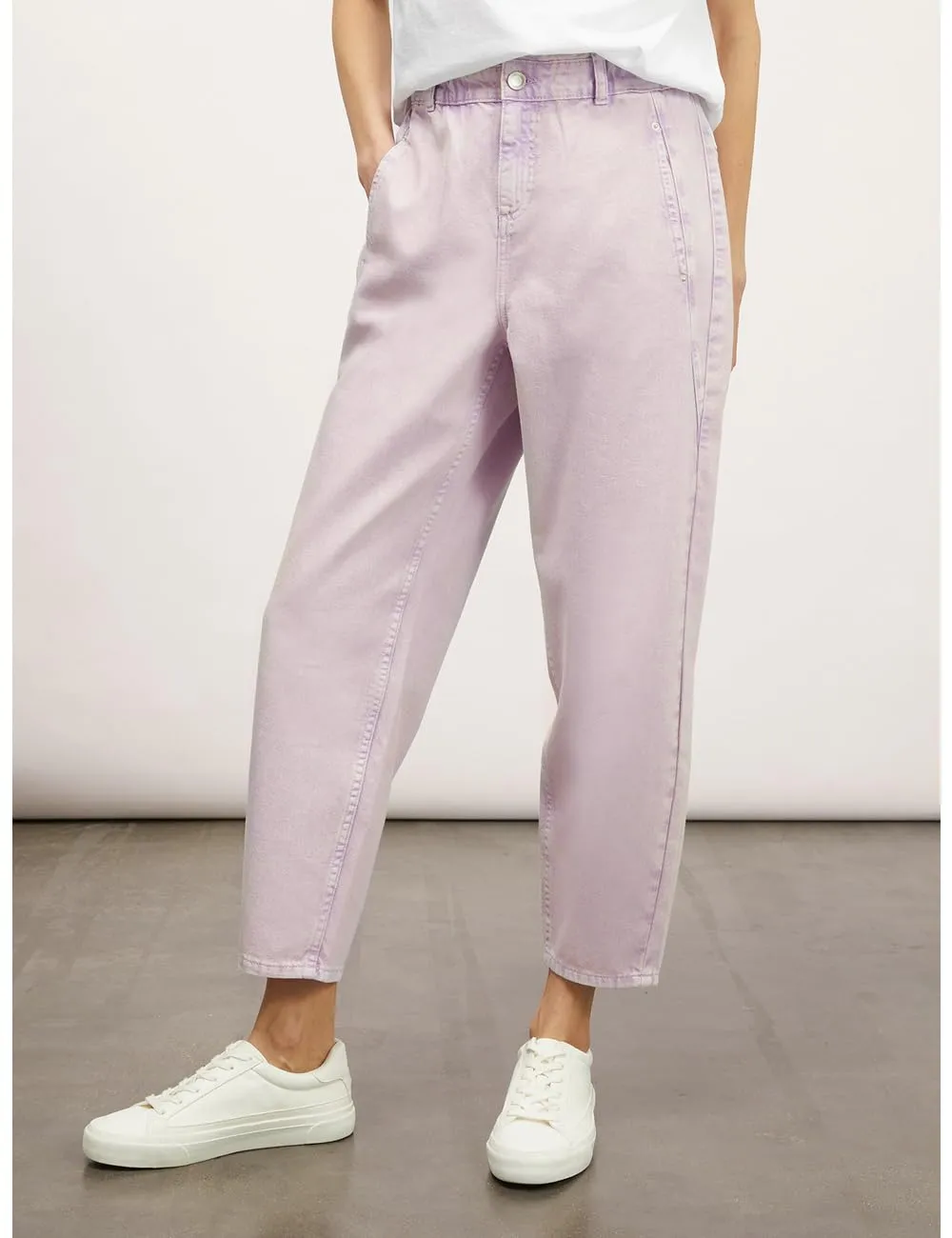 Motivi Paperbag-Jeans farbig Jeans hoher Bund Baumwolle