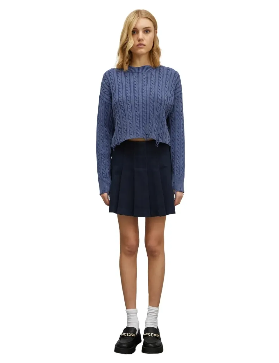 Motivi Zopfpullover Aged-Optik Pullover L aus Baumwolle