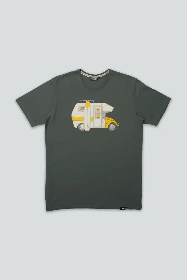 LAKOR Car Camper T-Shirt Urban Chic Bio-Baumwolle