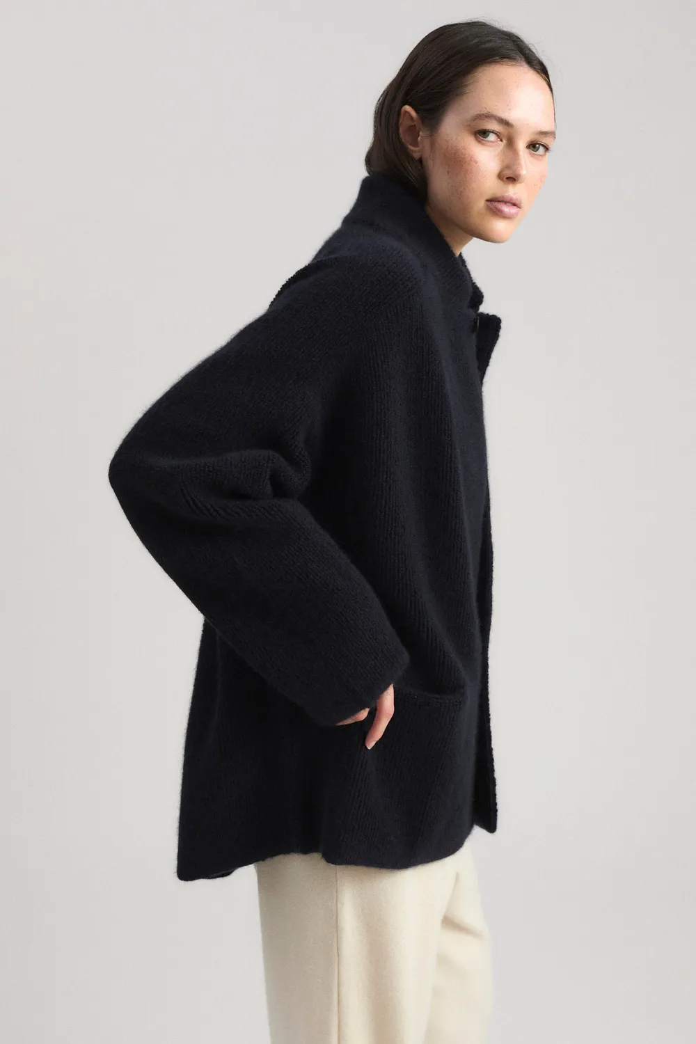 Oyuna Arun Jacke Ocean aus Kaschmir