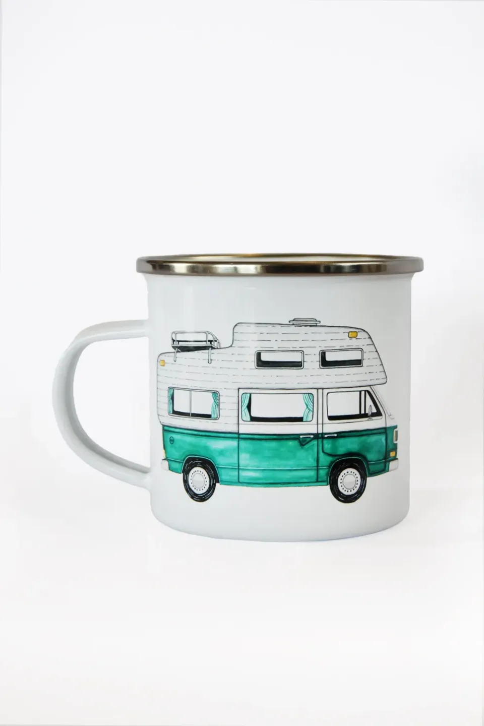 LAKOR Forest Camper Emaillebecher White Camping