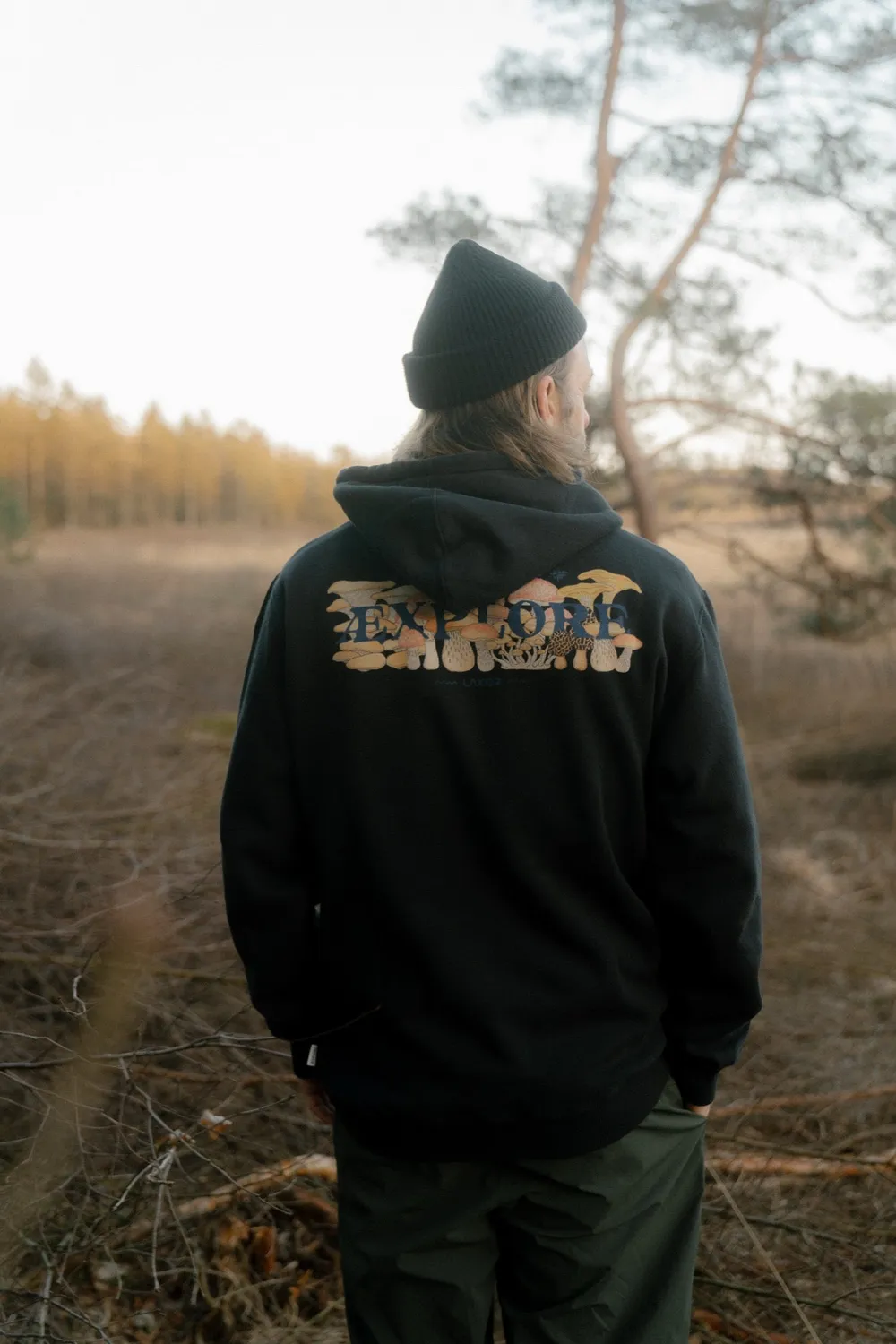 LAKOR Mushroom Forest Hoodie Moonless Night Bio-Baumwolle