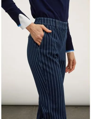Motivi Flare-Jeans Nadelstreifen-Optik Jeans Baumwolle